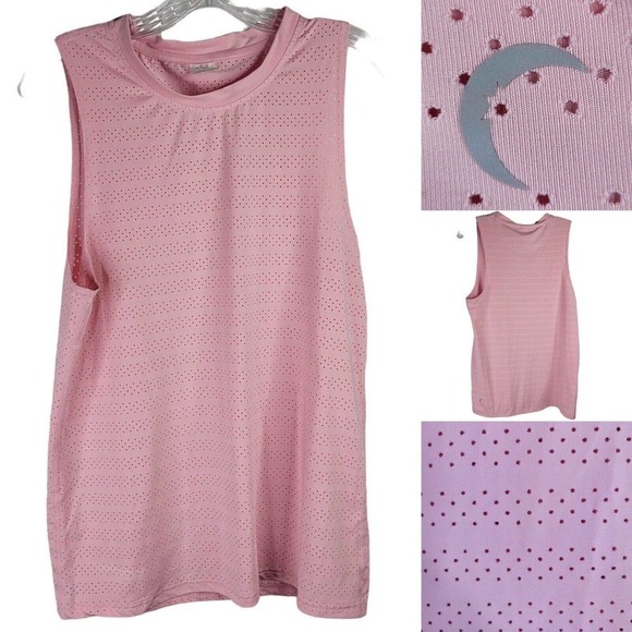 ZYIA Active Pink Blossom Chill Tank Womens Size Medium Vented Run Yoga - Picture 1 of 7